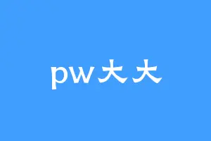pw大大