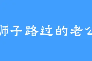 狮子路过的老公