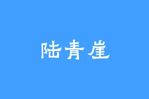 陆青崖