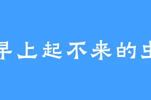 早上起不来的虫