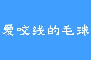 爱咬线的毛球