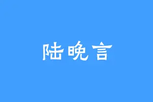陆晚言
