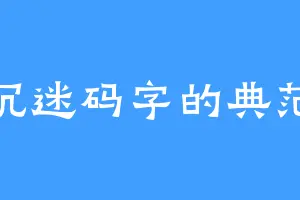 沉迷码字的典范