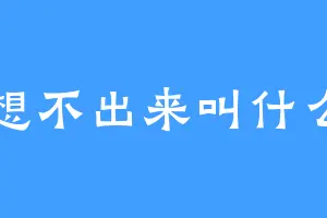 想不出来叫什么