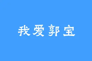 我爱郭宝