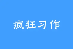 疯狂习作