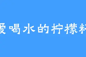 爱喝水的柠檬籽