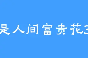 我是人间富贵花333