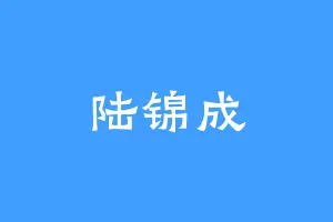 陆锦成