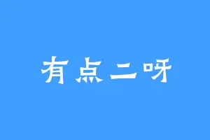 有点二呀
