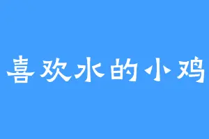 喜欢水的小鸡