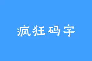 疯狂码字
