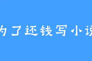为了还钱写小说