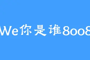 We你是谁8oo8