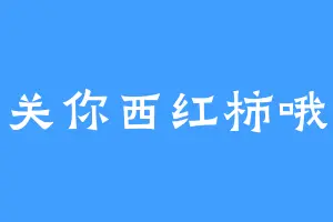 关你西红柿哦
