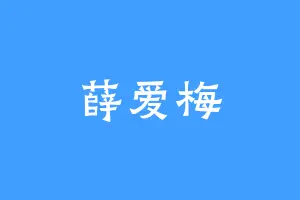 薛爱梅