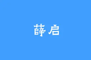 薛启