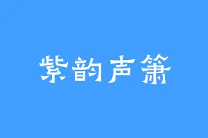 紫韵声箫