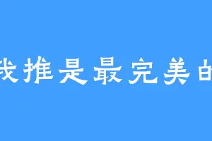 我推是最完美的