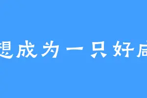 梦想成为一只好咸鱼