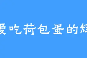 爱吃荷包蛋的辉