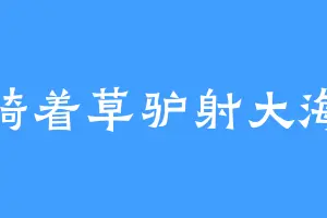 骑着草驴射大海