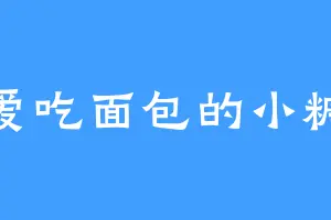 爱吃面包的小糖
