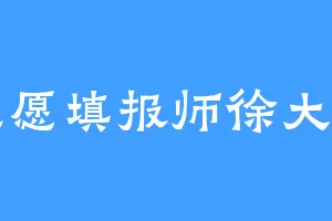志愿填报师徐大力