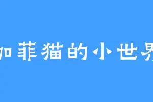 加菲猫的小世界