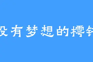 没有梦想的樗铭