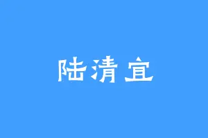 陆清宜